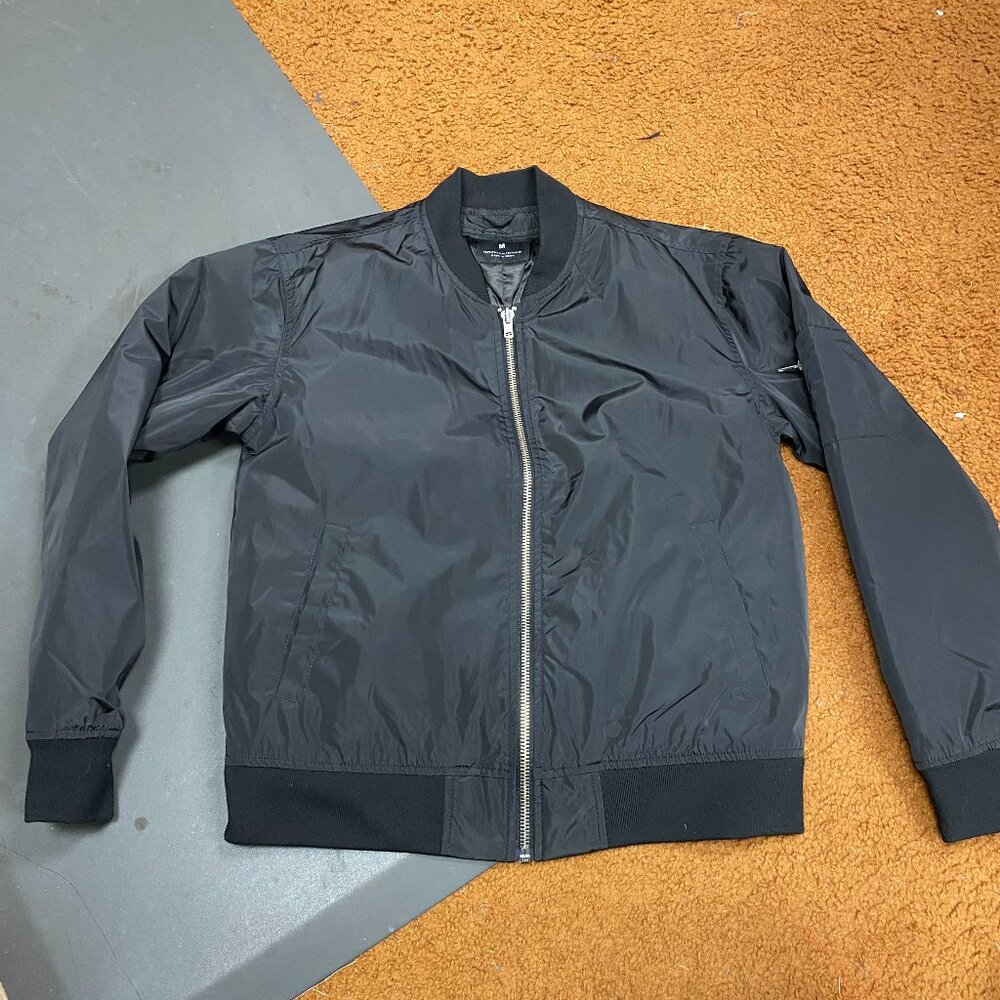 Unisex Black Bomber jacket
